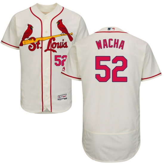 Men's Majestic St. Louis Cardinals 52 Michael Wacha Cream Alternate Flex Base Authentic Collection MLB Jersey