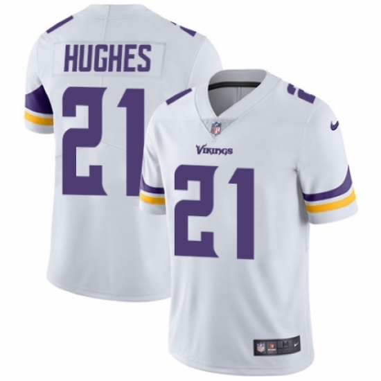 Men's Nike Minnesota Vikings 21 Mike Hughes White Vapor Untouchable Limited Player NFL Jersey