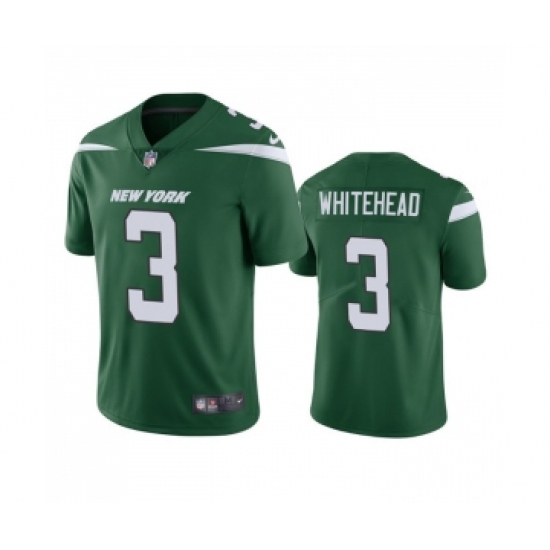 Men\'s New York Jets 3 Jordan Whitehead Green Vapor Untouchable Limited Stitched Jersey