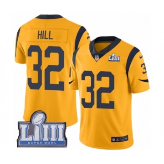 Youth Nike Los Angeles Rams 32 Troy Hill Limited Gold Rush Vapor Untouchable Super Bowl LIII Bound NFL Jersey