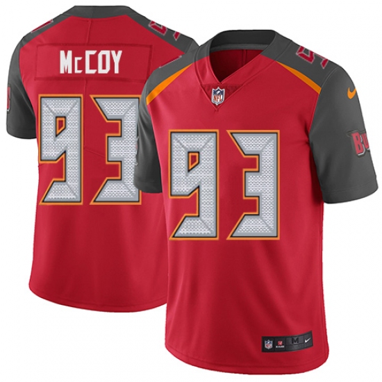 Men's Nike Tampa Bay Buccaneers 93 Gerald McCoy Limited Red Rush Drift Fashion NFL Jersey