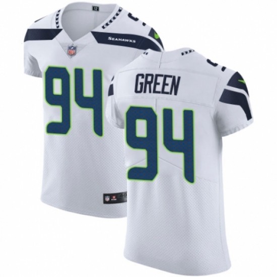 Men's Nike Seattle Seahawks 94 Rasheem Green White Vapor Untouchable Elite Player NFL Jersey