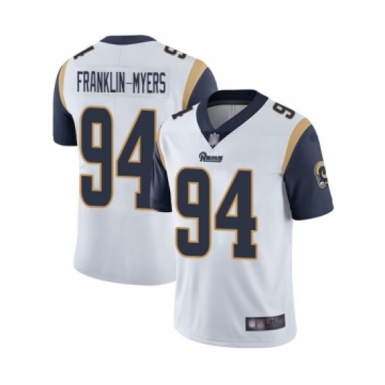 Men's Los Angeles Rams 94 John Franklin-Myers White Vapor Untouchable Limited Player Football Jersey