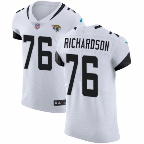 Men's Nike Jacksonville Jaguars 76 Will Richardson White Vapor Untouchable Elite Player NFL Jersey