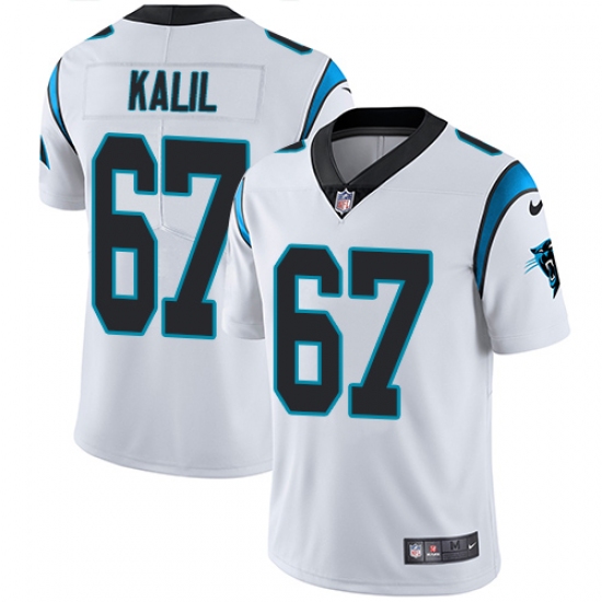 Men's Nike Carolina Panthers 67 Ryan Kalil White Vapor Untouchable Limited Player NFL Jersey