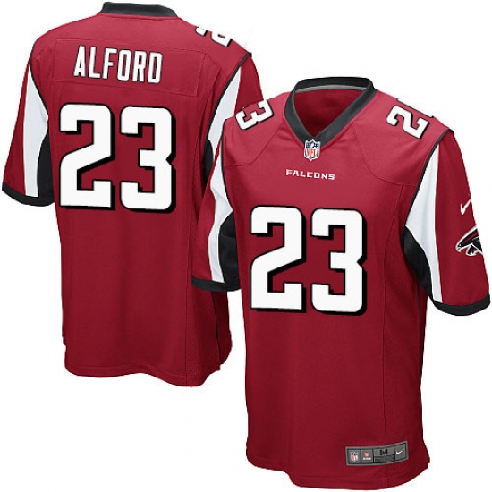 Men's Nike Atlanta Falcons 23 Robert Alford Game Red Team Color NFL Jersey