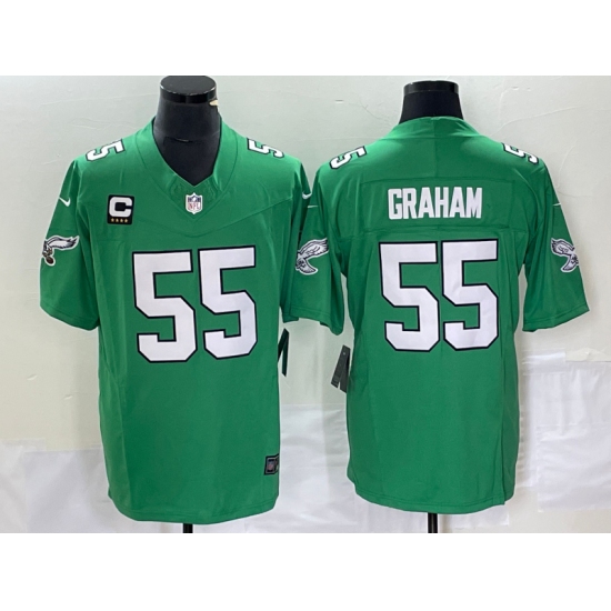 Men's Nike Philadelphia Eagles 55 Brandon Graham Green 2023 F.U.S.E. Vapor Untouchable C Stitched Football Jersey
