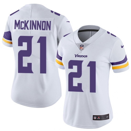 Women's Nike Minnesota Vikings 21 Jerick McKinnon White Vapor Untouchable Limited Player NFL Jersey