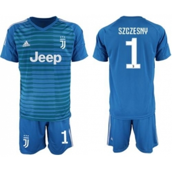 Juventus 1 Szczesny Blue Goalkeeper Soccer Club Jersey