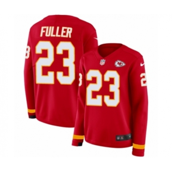 Women's Nike Kansas City Chiefs 23 Kendall Fuller Limited Red Therma Long Sleeve NFL Jersey