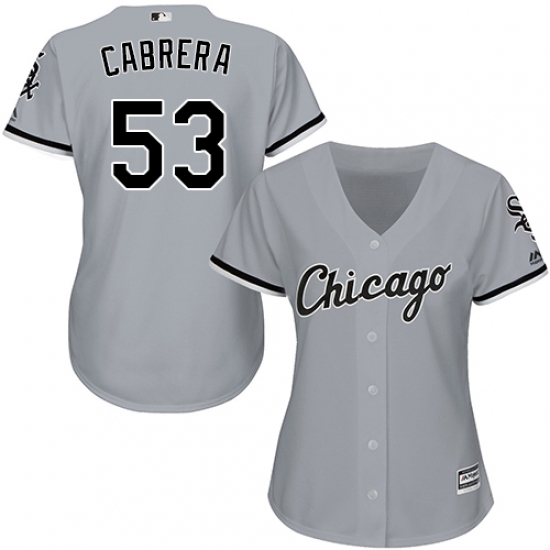 Women's Majestic Chicago White Sox 53 Melky Cabrera Authentic Grey Road Cool Base MLB Jersey