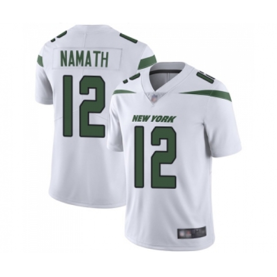 Men's New York Jets 12 Joe Namath White Vapor Untouchable Limited Player Football Jersey
