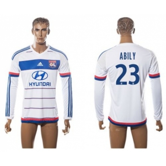 Lyon 23 Abily Home Long Sleeves Soccer Club Jersey