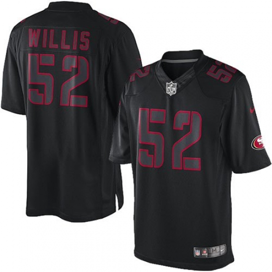 Men's Nike San Francisco 49ers 52 Patrick Willis Limited Black Impact NFL Jersey