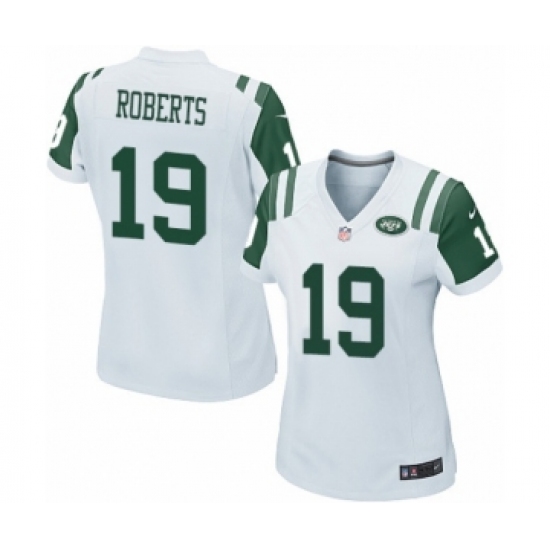 Women's Nike New York Jets 19 Andre Roberts Game White NFL Jersey