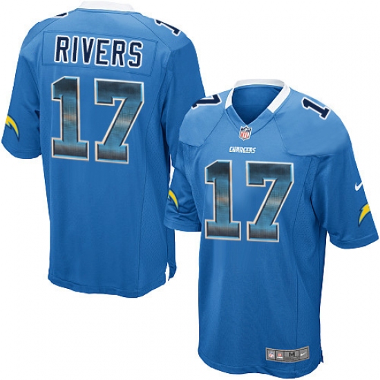 Youth Nike Los Angeles Chargers 17 Philip Rivers Limited Electric Blue Strobe NFL Jersey