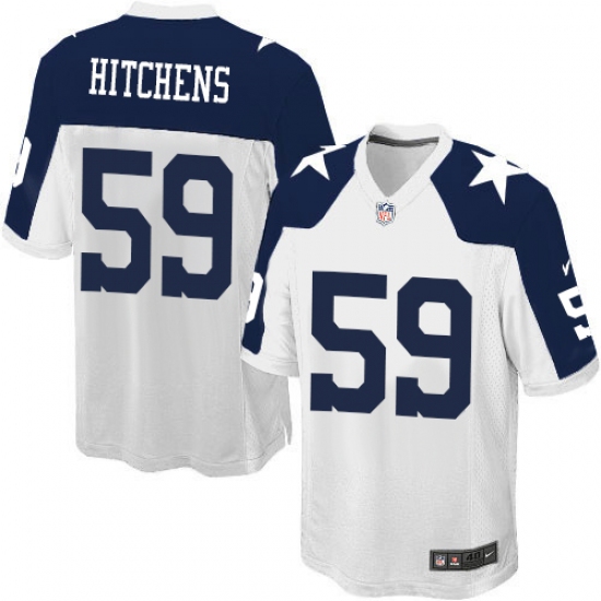 Men's Nike Dallas Cowboys 59 Anthony Hitchens Game White Throwback Alternate NFL Jersey