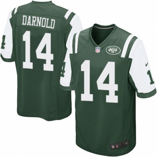 Men's Nike New York Jets 14 Sam Darnold Game Green Team Color NFL Jersey
