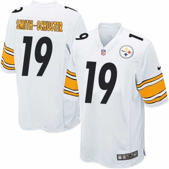 Men's Nike Pittsburgh Steelers 19 JuJu Smith-Schuster Game White NFL Jersey