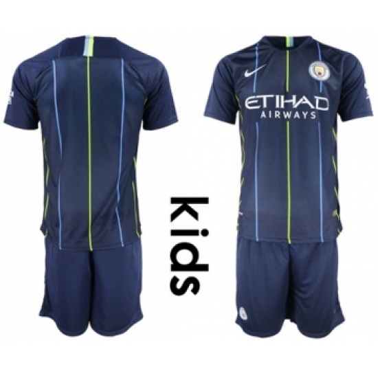 Manchester City Blank Away Kid Soccer Club Jersey