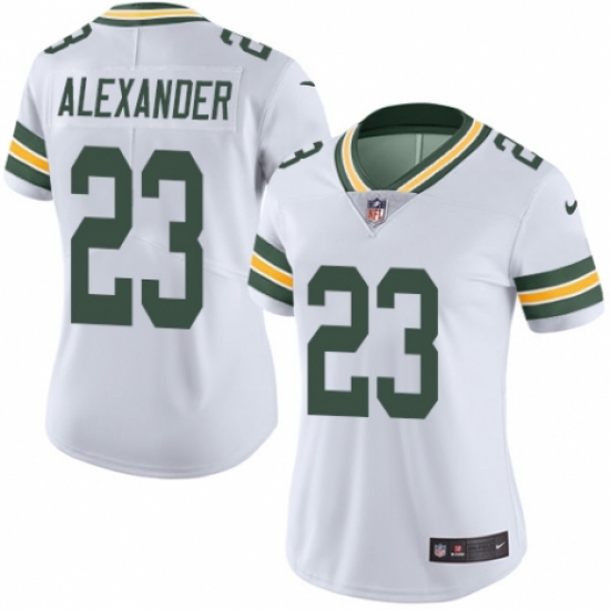 Women's Nike Green Bay Packers 23 Jaire Alexander White Vapor Untouchable Limited Player NFL Jersey