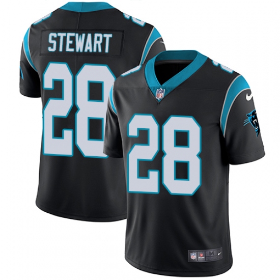 Men's Nike Carolina Panthers 28 Jonathan Stewart Black Team Color Vapor Untouchable Limited Player NFL Jersey