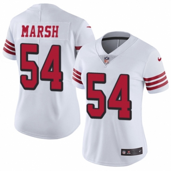 Women's Nike San Francisco 49ers 54 Cassius Marsh Limited White Rush Vapor Untouchable NFL Jersey