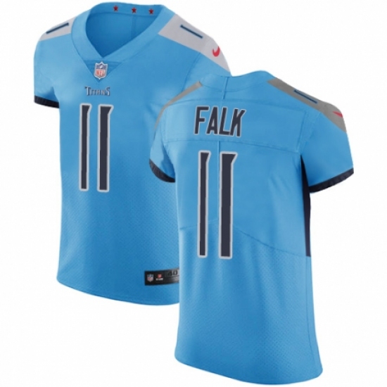 Men's Nike Tennessee Titans 11 Luke Falk Light Blue Alternate Vapor Untouchable Elite Player NFL Jersey