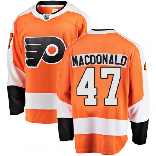 Men's Philadelphia Flyers 47 Andrew MacDonald Fanatics Branded Orange Home Breakaway NHL Jersey