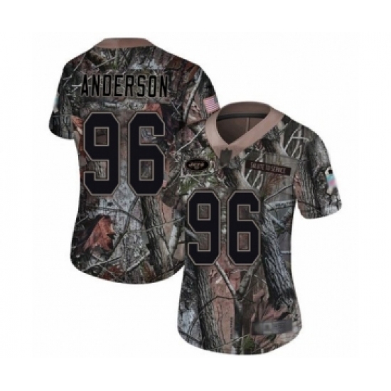 Women's New York Jets 96 Henry Anderson Limited Camo Rush Realtree Football Jersey