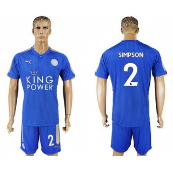 Leicester City 2 Simpson Home Soccer Club Jersey