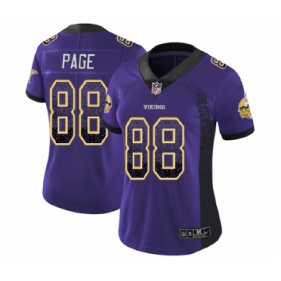 Women's Nike Minnesota Vikings 88 Alan Page Limited Purple Rush Drift Fashion NFL Jersey