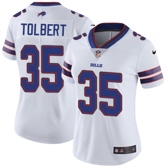 Women's Nike Buffalo Bills 35 Mike Tolbert Elite White NFL Jersey