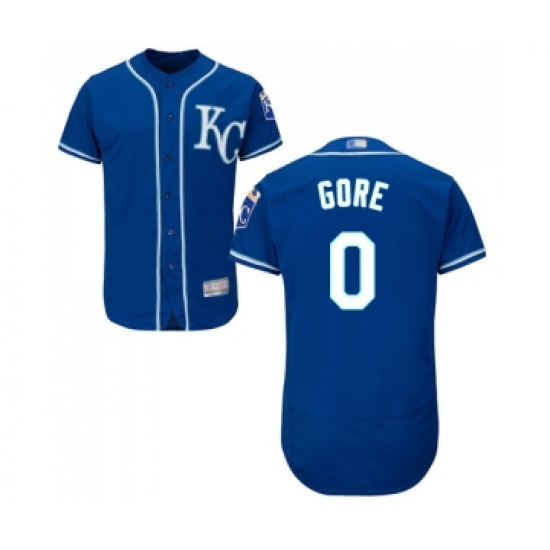 Men's Kansas City Royals 0 Terrance Gore Royal Blue Alternate Flex Base Authentic Collection Baseball Jersey