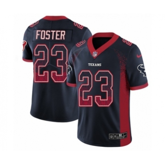 Men's Nike Houston Texans 23 Arian Foster Limited Navy Blue Rush Drift Fashion NFL Jersey