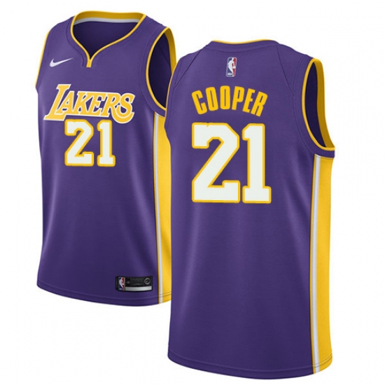 Women's Nike Los Angeles Lakers 21 Michael Cooper Swingman Purple NBA Jersey - Statement Edition