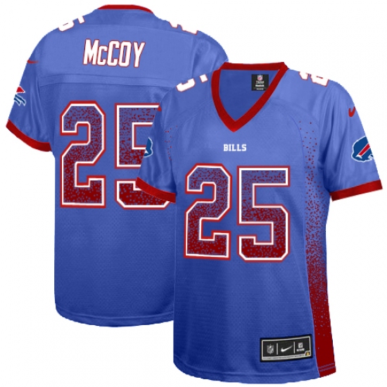 Women's Nike Buffalo Bills 25 LeSean McCoy Elite Royal Blue Drift Fashion NFL Jersey