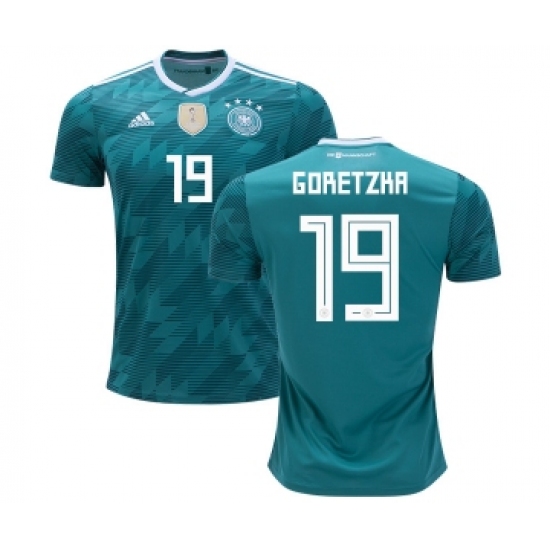 Germany 19 Goretzka Away Kid Soccer Country Jersey