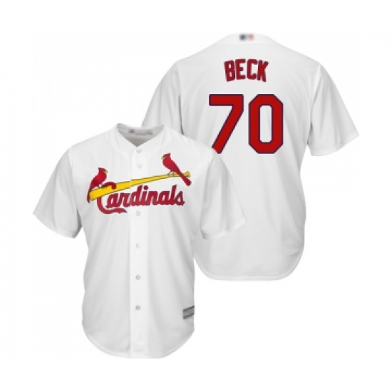 Youth St. Louis Cardinals 70 Chris Beck Replica White Home Cool Base Baseball Jersey