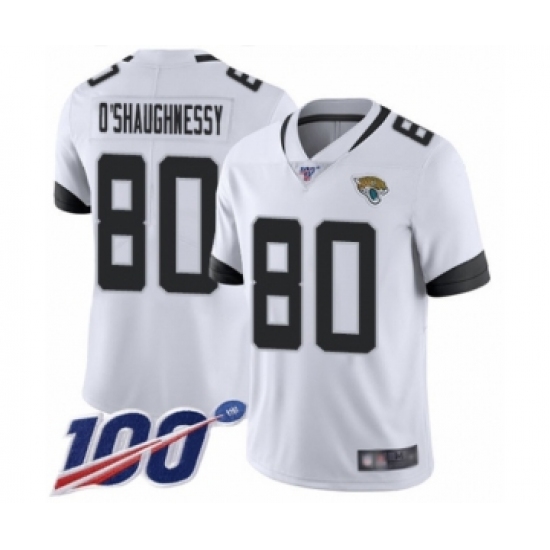 Youth Jacksonville Jaguars 80 James O'Shaughnessy White Vapor Untouchable Limited Player 100th Season Football Jersey
