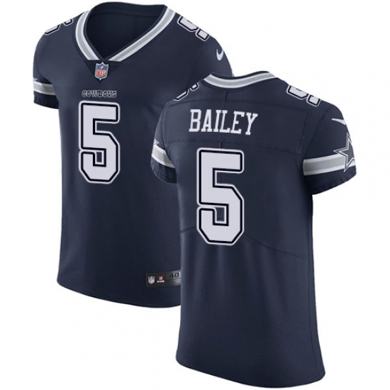Men's Nike Dallas Cowboys 5 Dan Bailey Navy Blue Team Color Vapor Untouchable Elite Player NFL Jersey