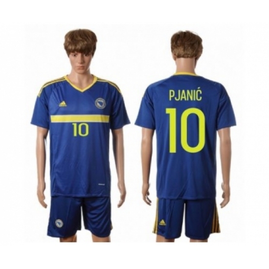 Bosnia Herzegovina 10 Pjanic Home Soccer Country Jersey