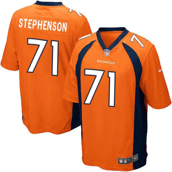 Men's Nike Denver Broncos 71 Donald Stephenson Game Orange Team Color NFL Jersey