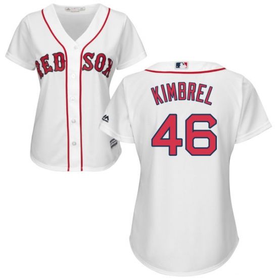 Women's Majestic Boston Red Sox 46 Craig Kimbrel Replica White Home MLB Jersey