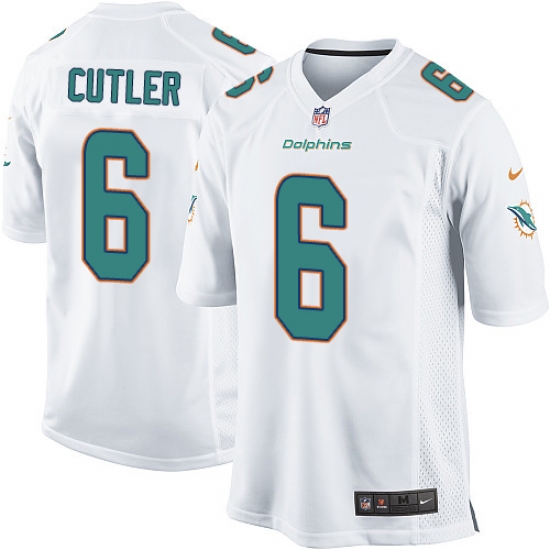 Men's Nike Miami Dolphins 6 Jay Cutler Game White NFL Jersey