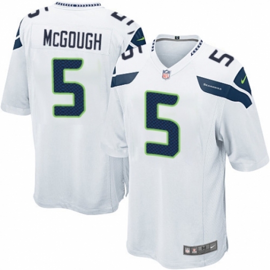 Men's Nike Seattle Seahawks 5 Alex McGough Game White NFL Jersey