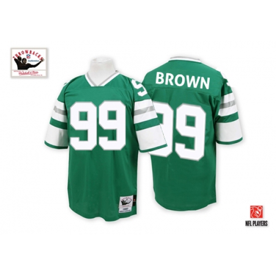 Mitchell And Ness Philadelphia Eagles 99 Jerome Brown Green Authentic Throwback NFL Jersey