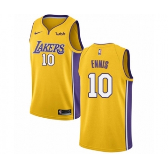 Youth Los Angeles Lakers 10 Tyler Ennis Swingman Gold Home Basketball Jersey - Icon Edition