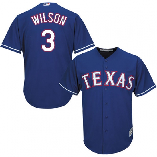 Men's Majestic Texas Rangers 3 Russell Wilson Replica Red Alternate Cool Base MLB Jersey