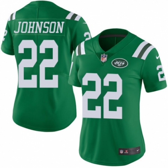 Women's Nike New York Jets 22 Trumaine Johnson Limited Green Rush Vapor Untouchable NFL Jersey